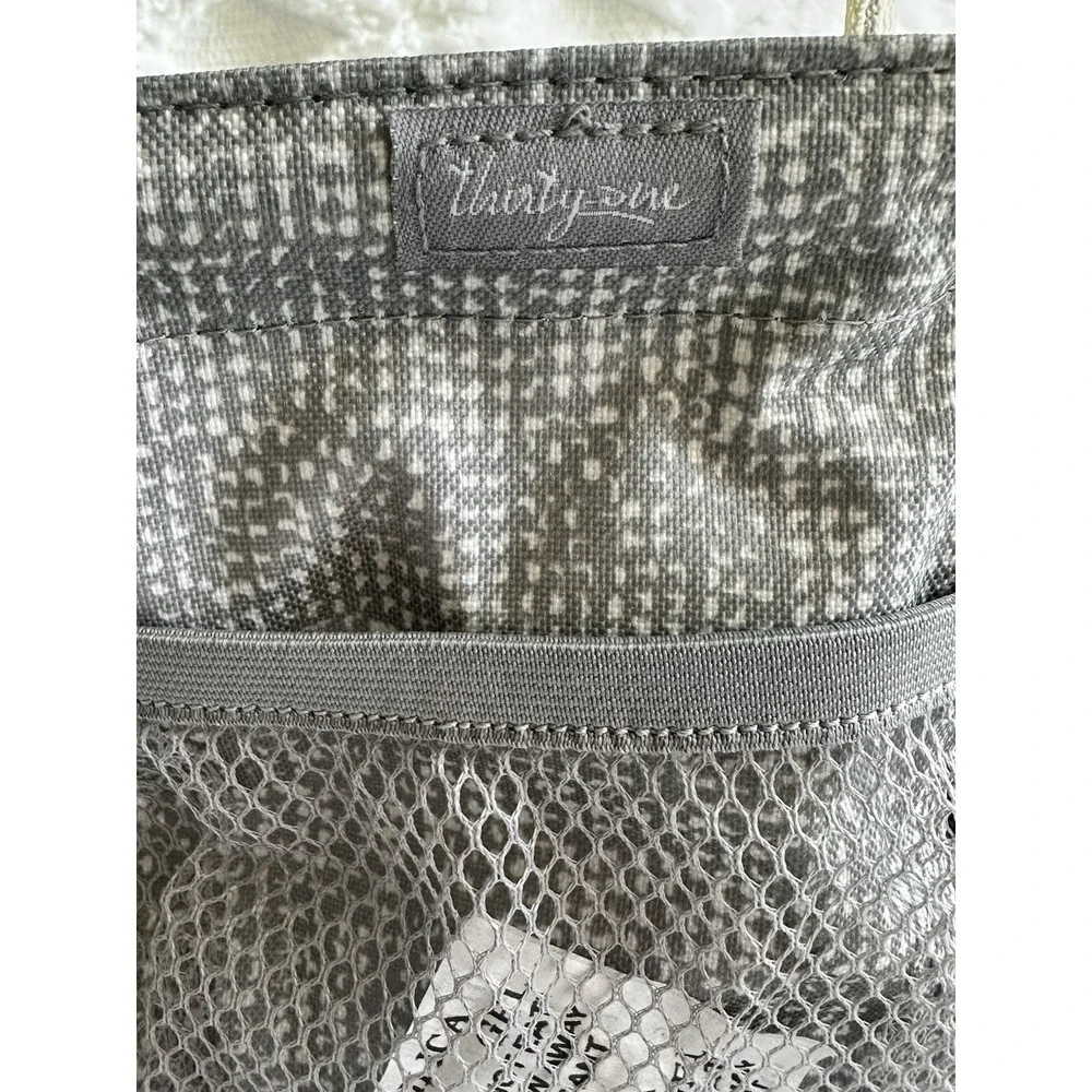 Thirty-One Littles Carry-All Caddy in Textured Gray Pockets New In Bag